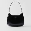 Prada Cleo Glossy Leather Shoulder Bag