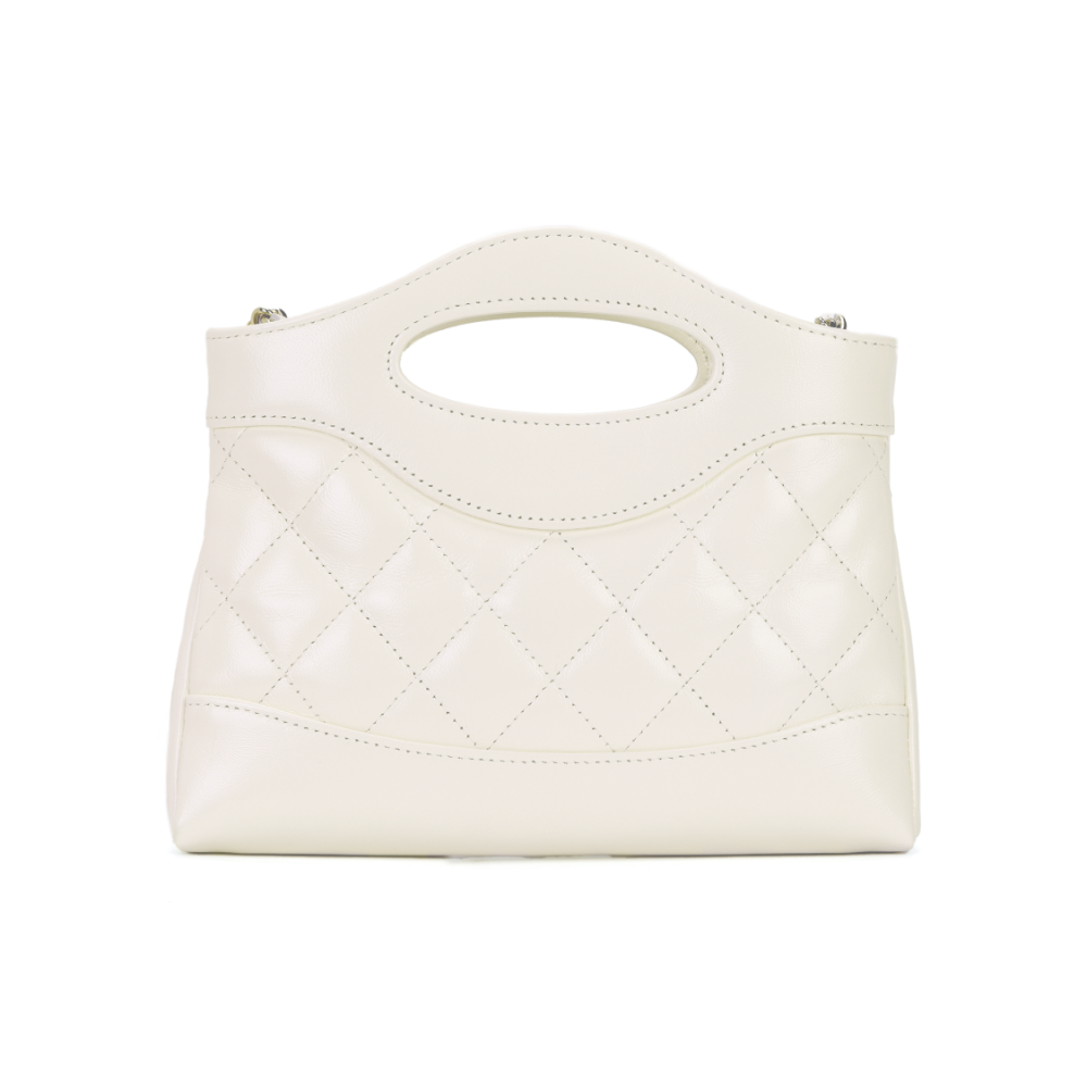 Chanel 31 Nano Mini Shopping Bag White