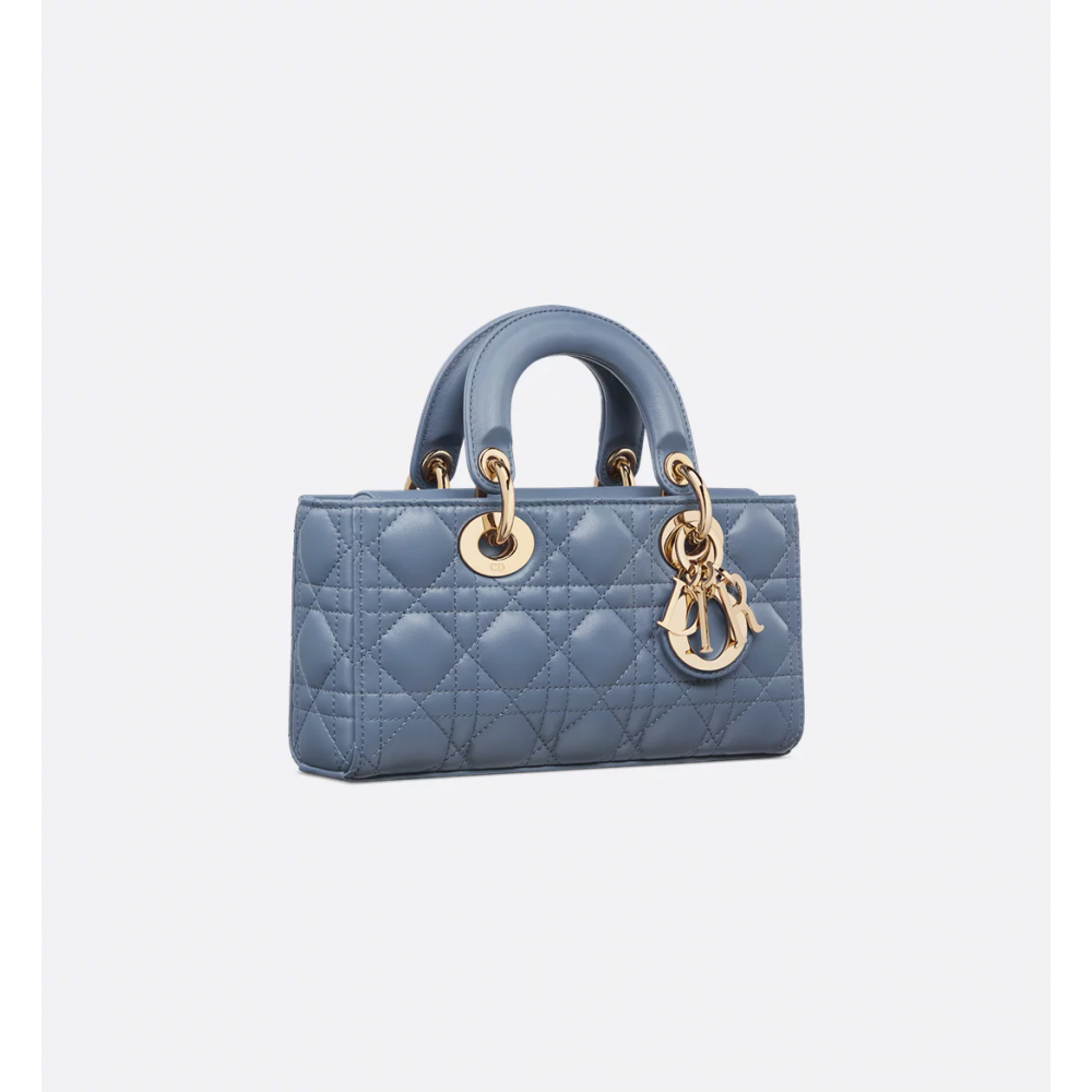 Denim Blue Cannage Lambskin