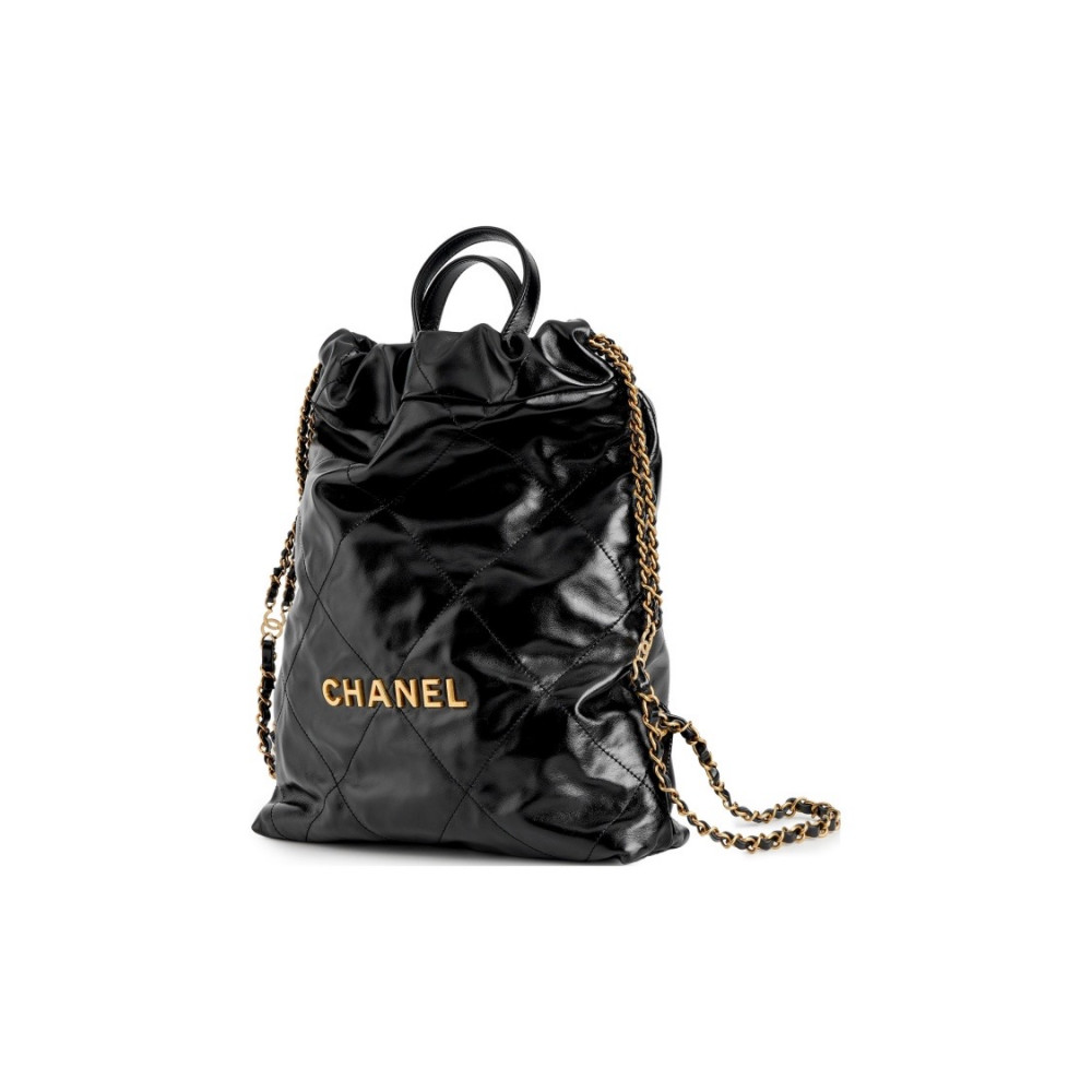 Chanel Large Back Pack  22Handbag Black