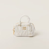 Arcadie Matelassé Soft Lamb Leather Handbag White