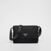 Small-Filled Re-Nylon Shoulder Bag Black
