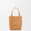 Mini Puzzle Fold Tote In Shiny Calfskin