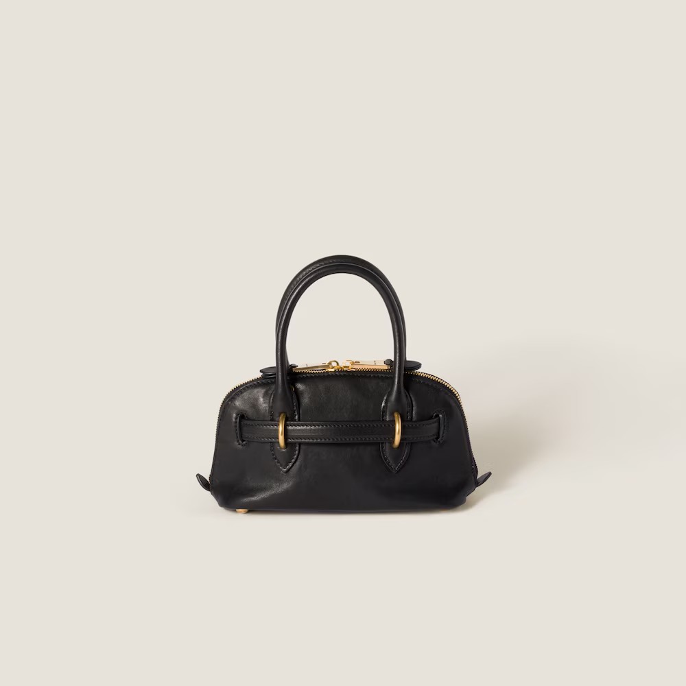 Mini Handbag In Aventure Nappa Leather Black