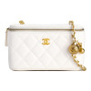 Chanel Vanity Box Clutch With Chain White