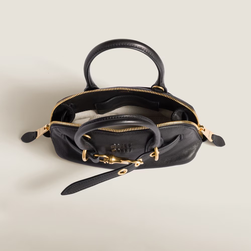 Mini Handbag In Aventure Nappa Leather Black