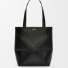 Medium Puzzle Fold Tote In Shiny Calfskin