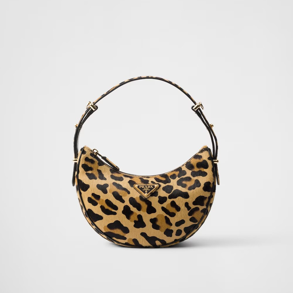 Prada Arqué Printed Leather Shoulder Bag
