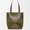 Medium Puzzle Fold Tote In Shiny Calfskin