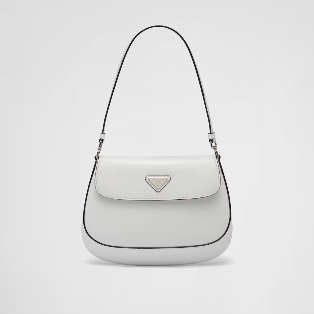 Prada Cleo Small Gloss Leather Flip Shoulder Bag