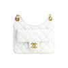 Chanel Shiny Crumpled Calfskin Hobo Handbag