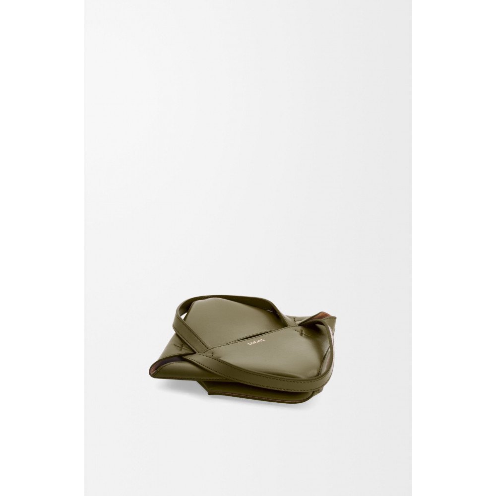 Mini Puzzle Fold Tote In Shiny Calfskin