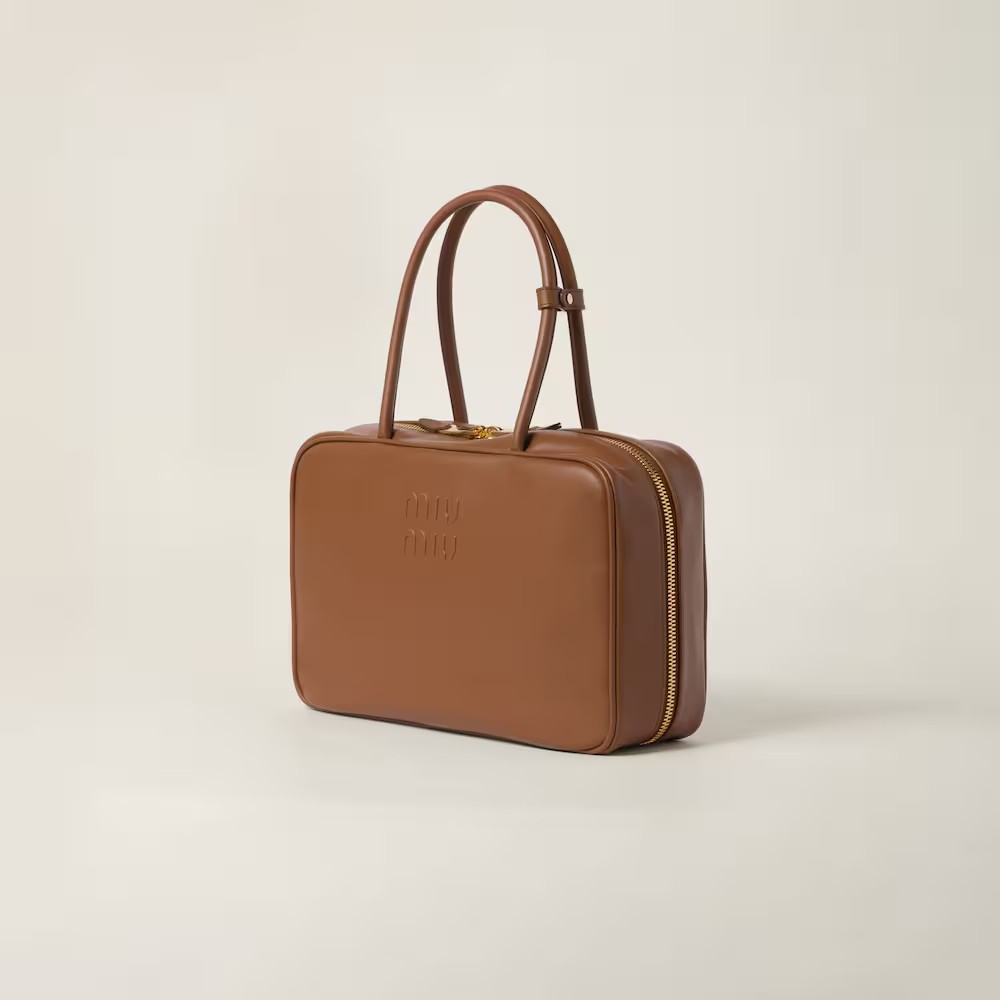 Leather Beau Handbag Cognac Color