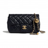 Chanel Lambskin Flap Bag Gold Ball