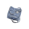 Chanel Mini 22 Handbag Denim With Rivet
