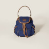 Miumiu Canvas And Leather Backpack