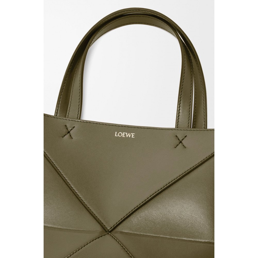 Mini Puzzle Fold Tote In Shiny Calfskin