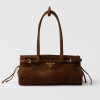 Prada Bonnie Medium Suede Leather Handbag