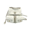 Chanel Grained Calfskin Backpack White