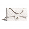 Chanel Grained Calfskin Classic Handbag White