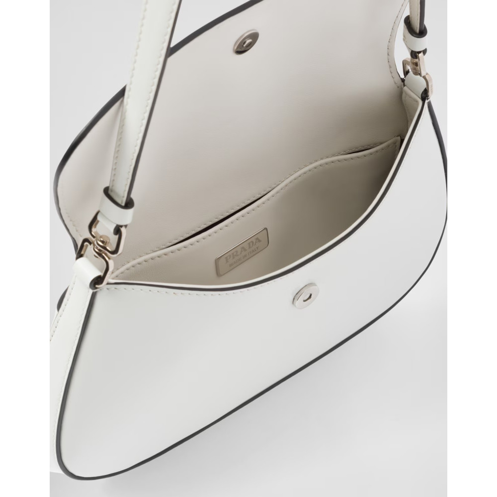 Prada Cleo Small Gloss Leather Flip Shoulder Bag