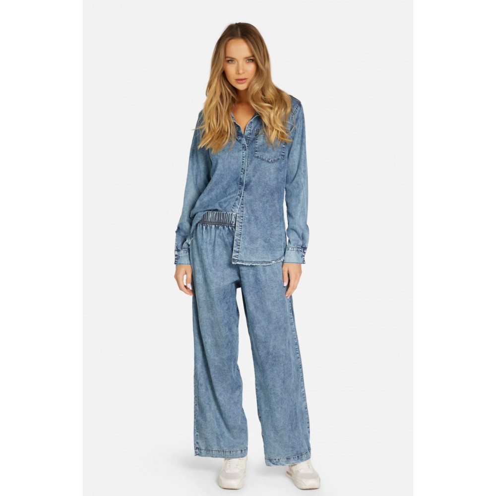 Glimmer Wide Leg Denim Pant
