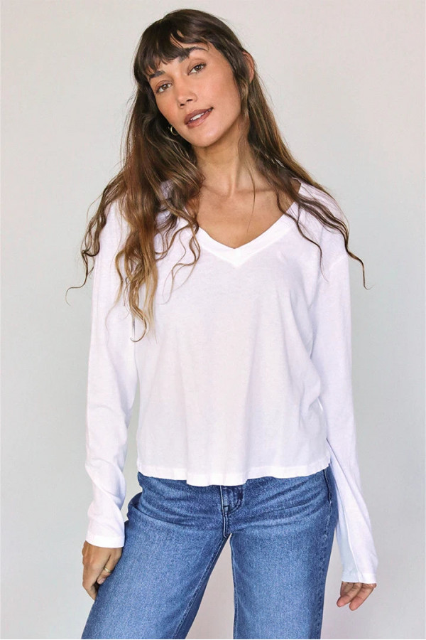 Theory Long Sleeve V-Neck Tee