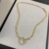 Cartier Necklace, New Nail. Full Diamonds, Gold ,Top Quality