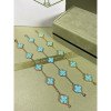 Clover With 5 Flowers-Aqua Green