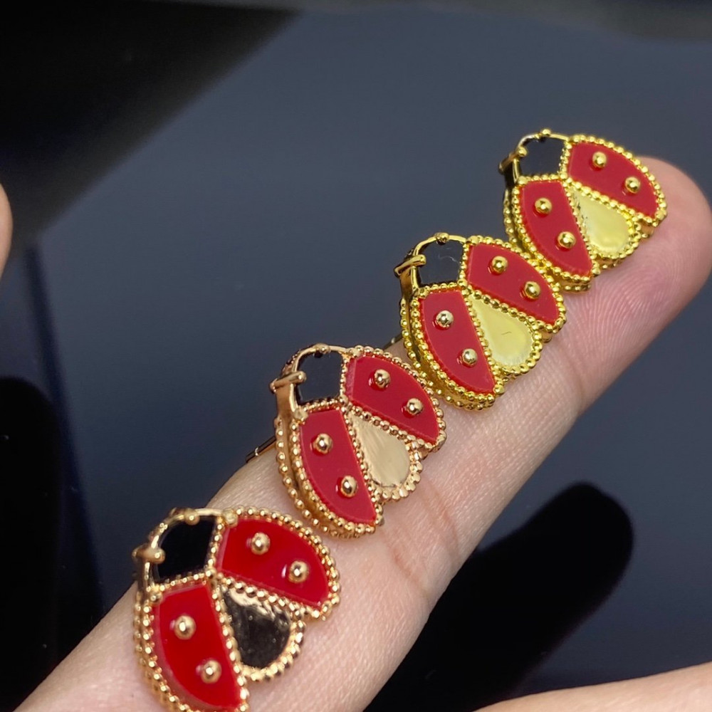 Ladybug Ear Studs