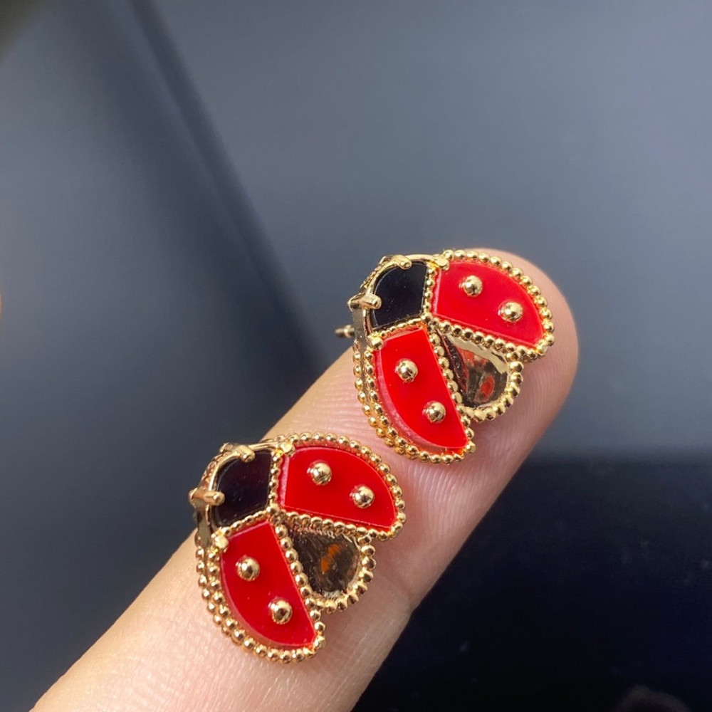 Ladybug Ear Studs