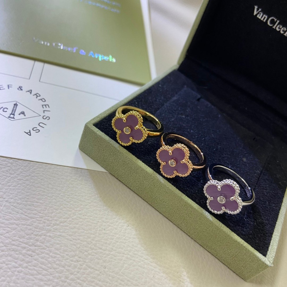 Light Purple Clover Ring Series Light Purple Clover Ring Series
