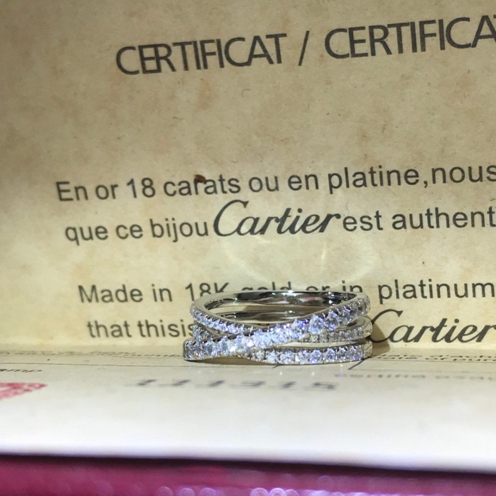 Cartier Ring, Cross, Full Diamonds
