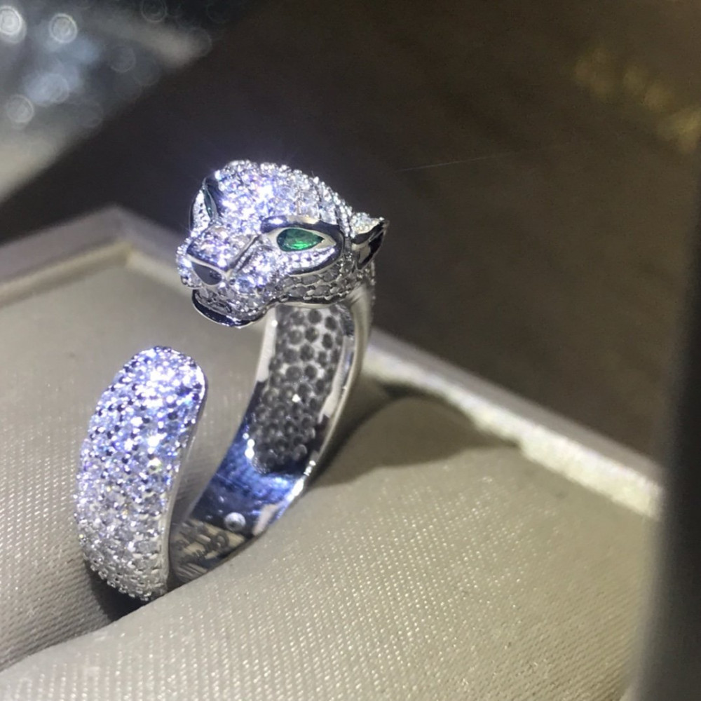 Cartier Ring, Leopard’S Head, Full Diamonds, Regular Size, Top Quality