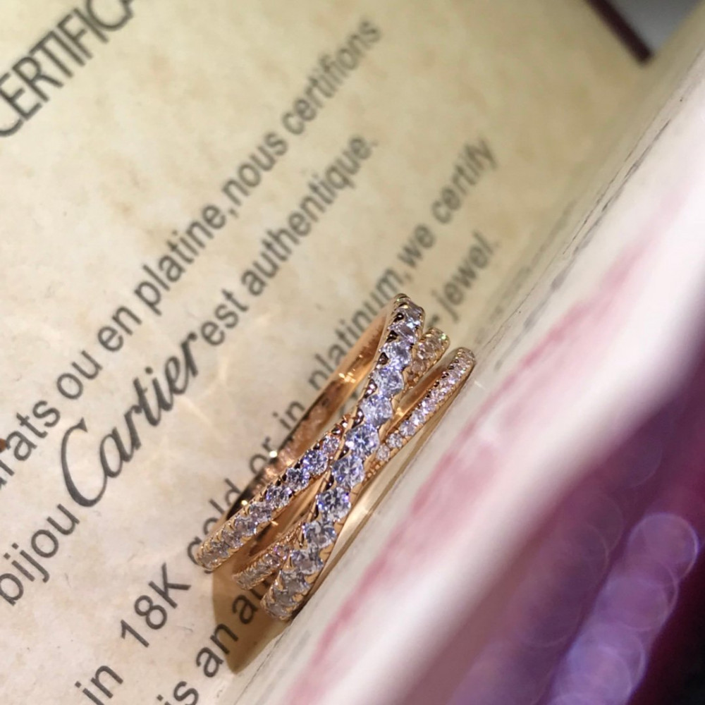 Cartier Ring, Cross, Full Diamonds