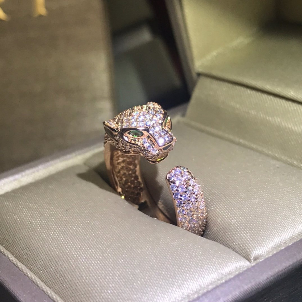 Cartier Ring, Leopard’S Head, Full Diamonds, Regular Size, Top Quality