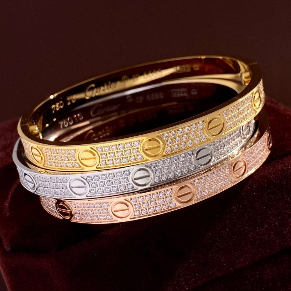Cartier Love Bangle, Thicker, Full Diamonds
