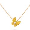 Clover Two Butterfly Necklace