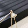 Bvlgatri Necklace, White Mother Of Pearl With Diamonds, Rose Gold
