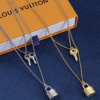 Lv Necklace, Lock And Key, Gold, Rose Gold, Silver