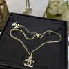 Chanel Necklace, Knit Chain, Logo With Diamonds,Top Quality