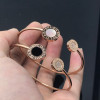 Bvlgari Bangle, Two Round , Stone And Diamond, Regular Size