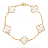 Clover With 5 Flowers-White Mother Of Pearl