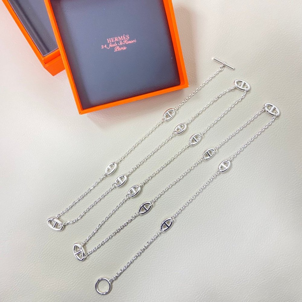 Hermes Necklace, Pig Nose , Long Necklace