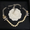 Chanel Neclace, Double Logo, Bow, With 5A+ Artificial Pearl
