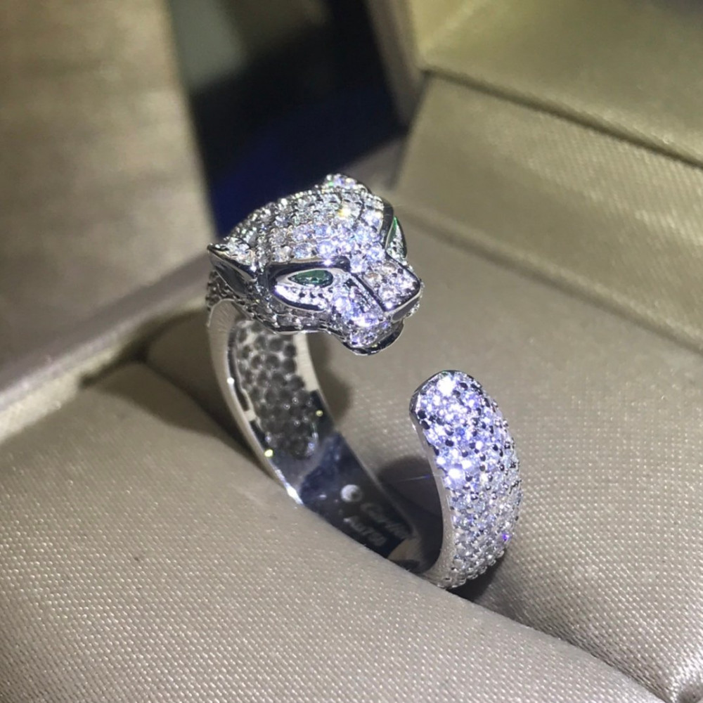 Cartier Ring, Leopard’S Head, Full Diamonds, Regular Size, Top Quality