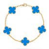 Clover With 5 Flowers-Lake Blue