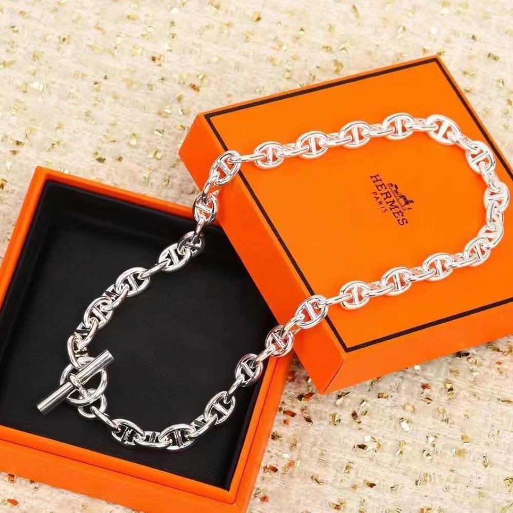 Hermes Necklace, Pig Nose, Thicker