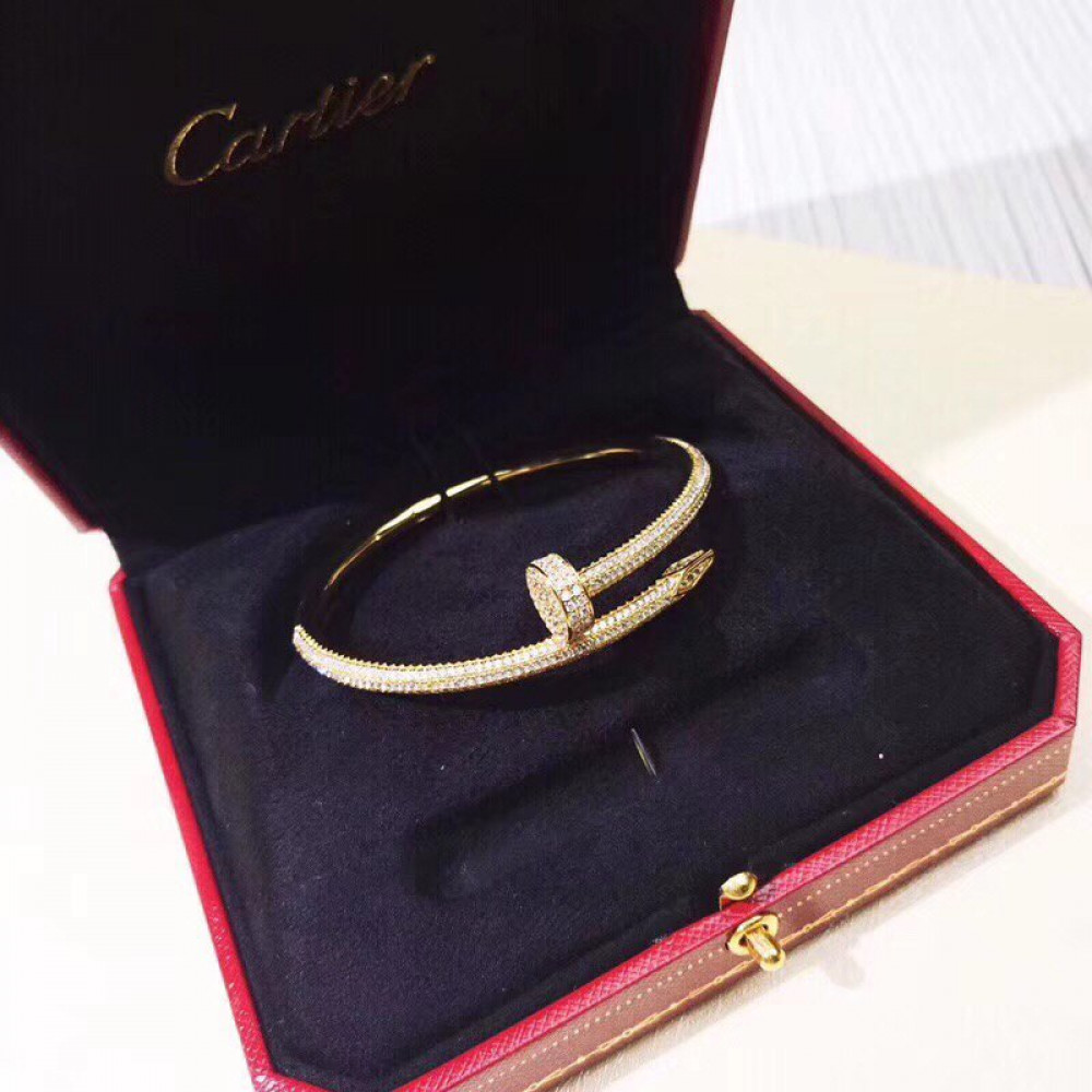 Cartier Nail Bangle Full Diamonds, Gold, Silver, Rose Gold