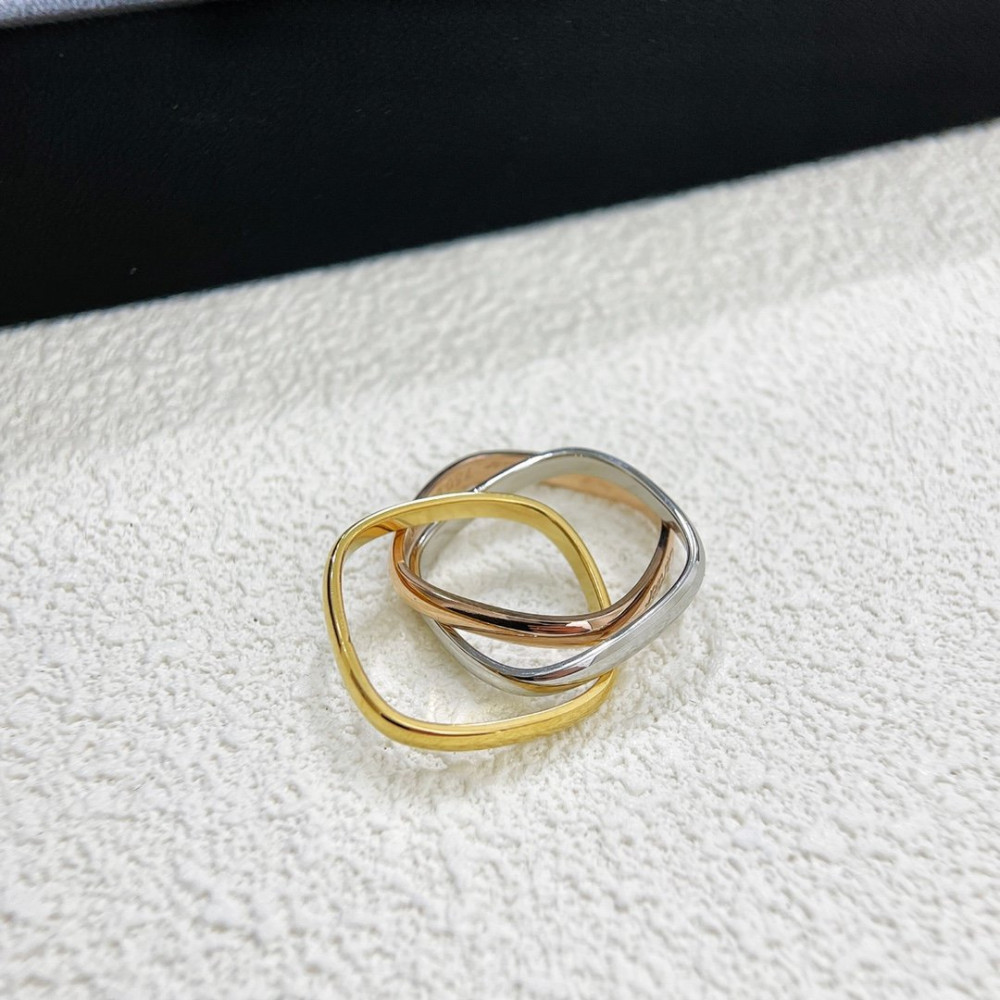 Cartier Ring, 3 Square Loops